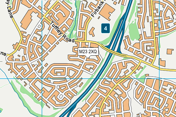 M23 2XQ map - OS VectorMap District (Ordnance Survey)