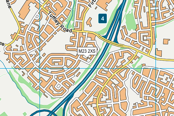 M23 2XS map - OS VectorMap District (Ordnance Survey)