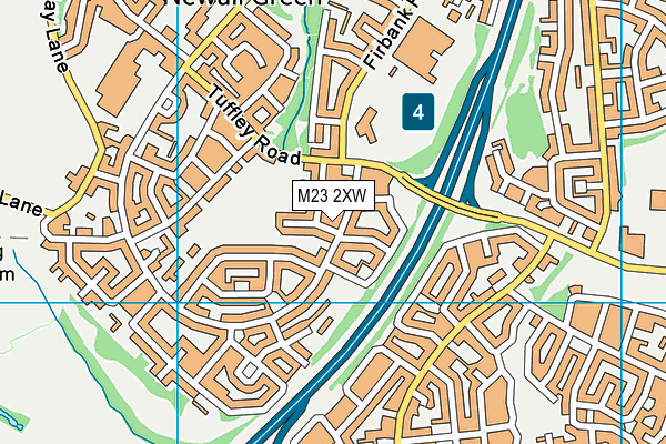 M23 2XW map - OS VectorMap District (Ordnance Survey)