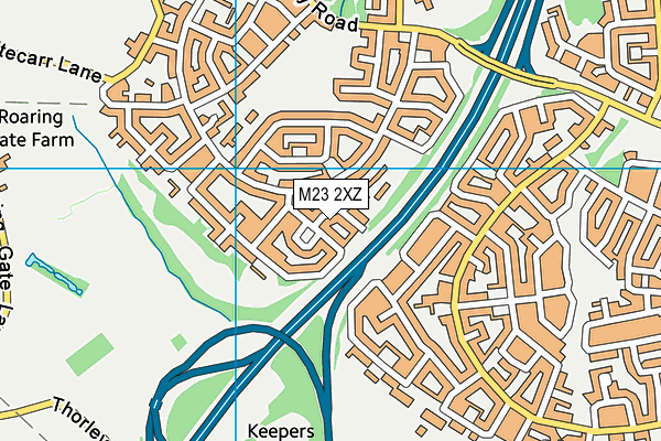 M23 2XZ map - OS VectorMap District (Ordnance Survey)