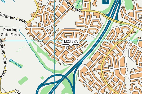 M23 2YA map - OS VectorMap District (Ordnance Survey)