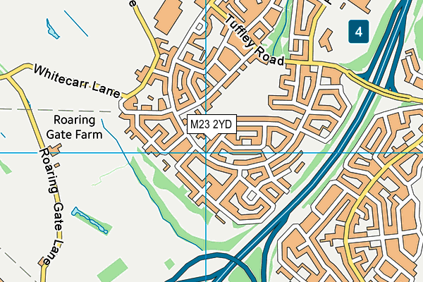 M23 2YD map - OS VectorMap District (Ordnance Survey)