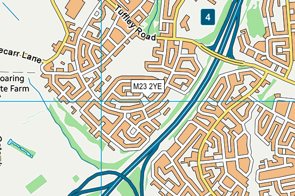 M23 2YE map - OS VectorMap District (Ordnance Survey)