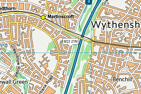 M23 2YN map - OS VectorMap District (Ordnance Survey)