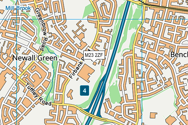 M23 2ZF map - OS VectorMap District (Ordnance Survey)