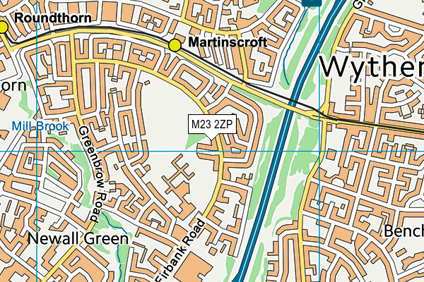 M23 2ZP map - OS VectorMap District (Ordnance Survey)