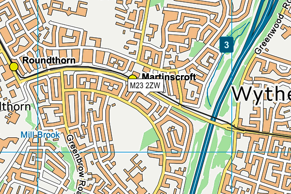 M23 2ZW map - OS VectorMap District (Ordnance Survey)