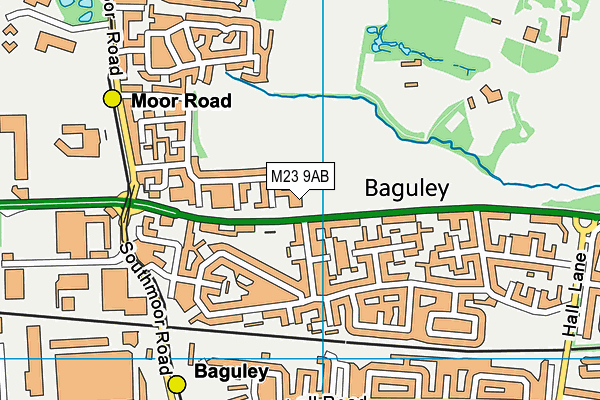 M23 9AB map - OS VectorMap District (Ordnance Survey)