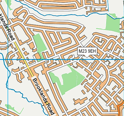 M23 9EH map - OS VectorMap District (Ordnance Survey)