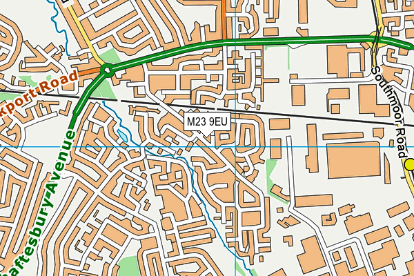 M23 9EU map - OS VectorMap District (Ordnance Survey)