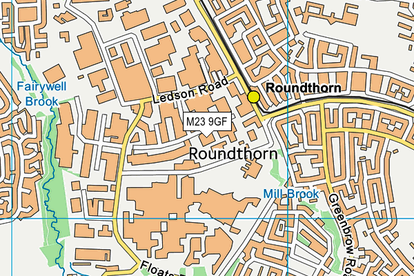 M23 9GF map - OS VectorMap District (Ordnance Survey)