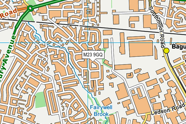 M23 9GQ map - OS VectorMap District (Ordnance Survey)