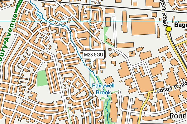 M23 9GU map - OS VectorMap District (Ordnance Survey)