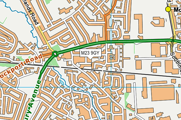 M23 9GY map - OS VectorMap District (Ordnance Survey)