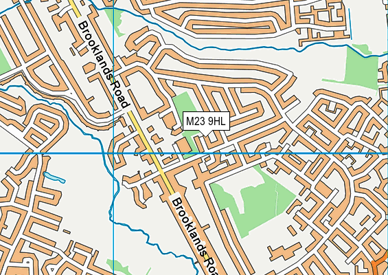 M23 9HL map - OS VectorMap District (Ordnance Survey)