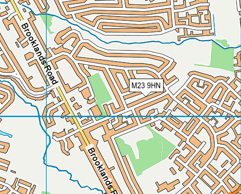 M23 9HN map - OS VectorMap District (Ordnance Survey)