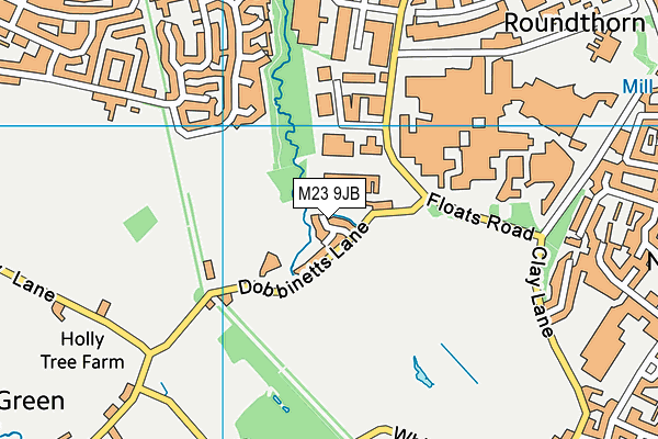 M23 9JB map - OS VectorMap District (Ordnance Survey)