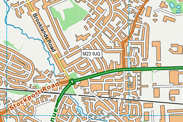 M23 9JQ map - OS VectorMap District (Ordnance Survey)
