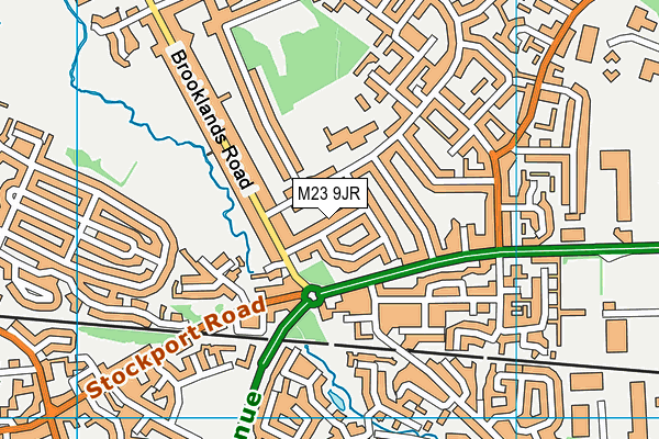 M23 9JR map - OS VectorMap District (Ordnance Survey)