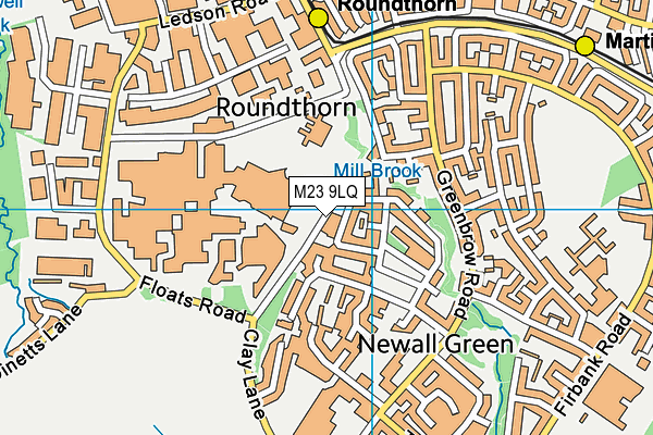 M23 9LQ map - OS VectorMap District (Ordnance Survey)