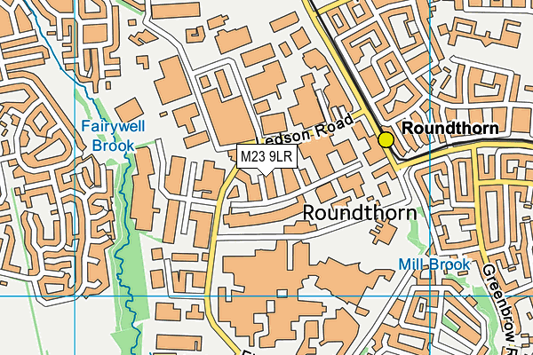 M23 9LR map - OS VectorMap District (Ordnance Survey)