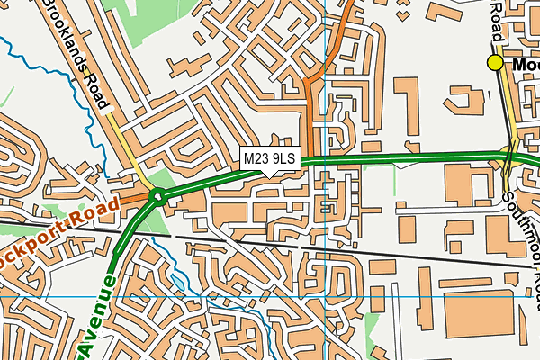 M23 9LS map - OS VectorMap District (Ordnance Survey)