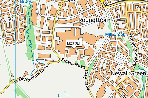M23 9LT map - OS VectorMap District (Ordnance Survey)