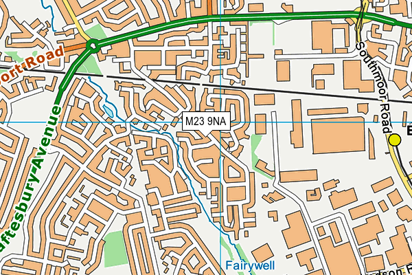 M23 9NA map - OS VectorMap District (Ordnance Survey)