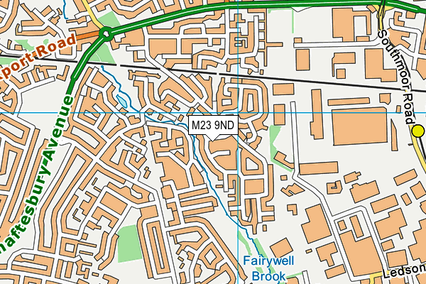 M23 9ND map - OS VectorMap District (Ordnance Survey)