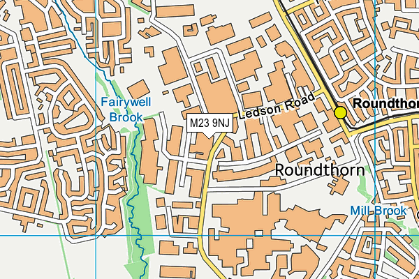 M23 9NJ map - OS VectorMap District (Ordnance Survey)