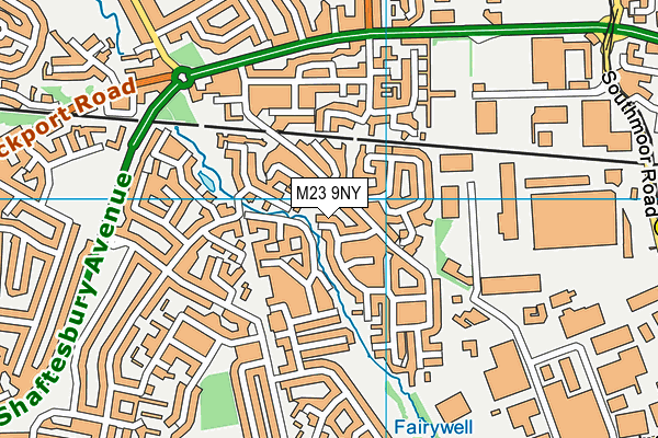 M23 9NY map - OS VectorMap District (Ordnance Survey)