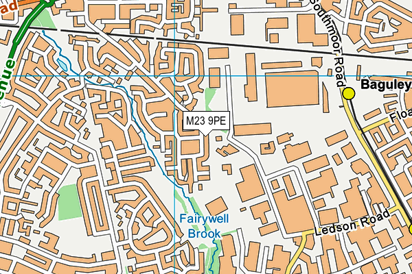 M23 9PE map - OS VectorMap District (Ordnance Survey)