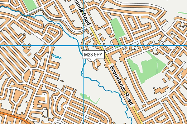 M23 9PY map - OS VectorMap District (Ordnance Survey)