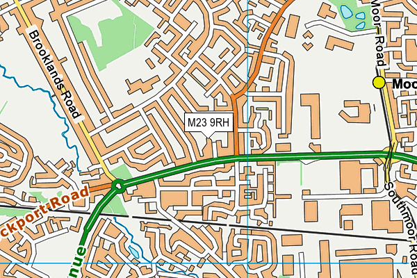 M23 9RH map - OS VectorMap District (Ordnance Survey)