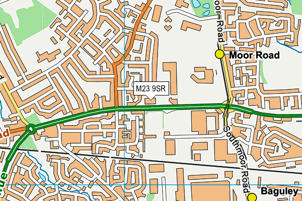 M23 9SR map - OS VectorMap District (Ordnance Survey)