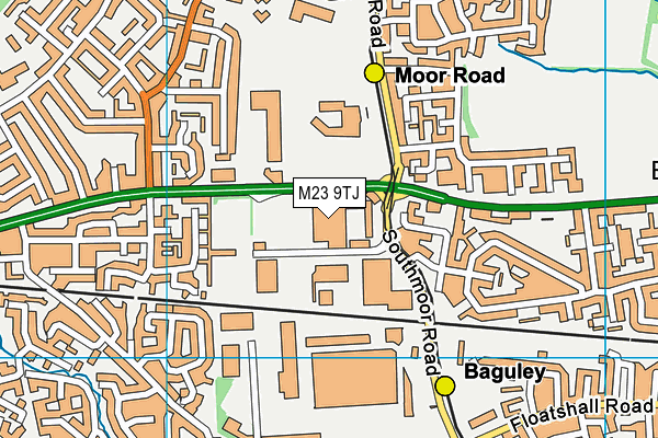 M23 9TJ map - OS VectorMap District (Ordnance Survey)