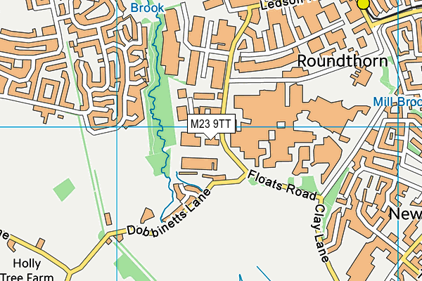 M23 9TT map - OS VectorMap District (Ordnance Survey)