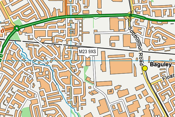 M23 9XS map - OS VectorMap District (Ordnance Survey)