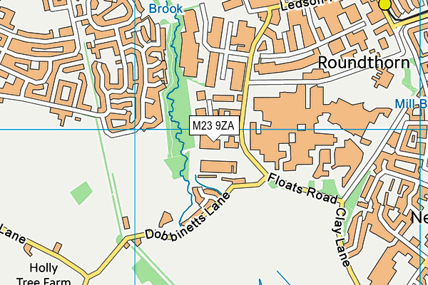 M23 9ZA map - OS VectorMap District (Ordnance Survey)