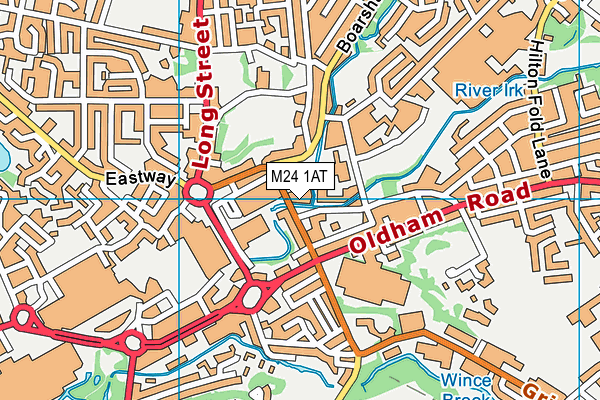 M24 1AT map - OS VectorMap District (Ordnance Survey)