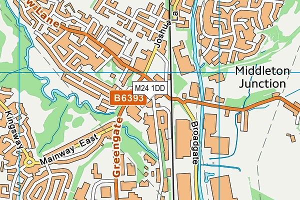 M24 1DD map - OS VectorMap District (Ordnance Survey)