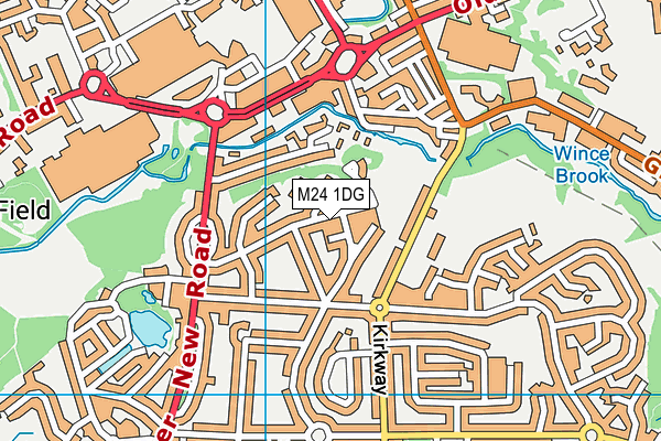 M24 1DG map - OS VectorMap District (Ordnance Survey)