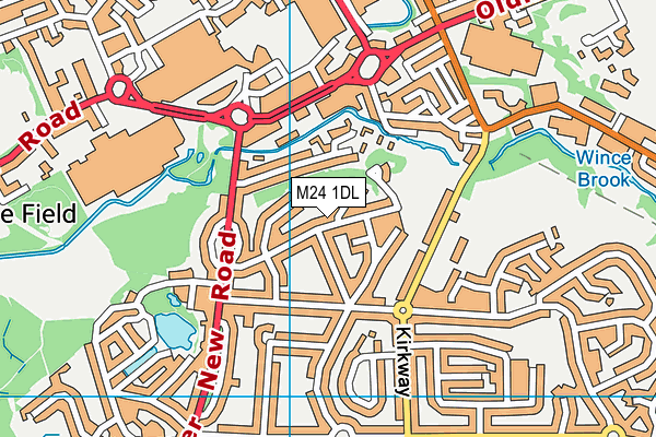 M24 1DL map - OS VectorMap District (Ordnance Survey)