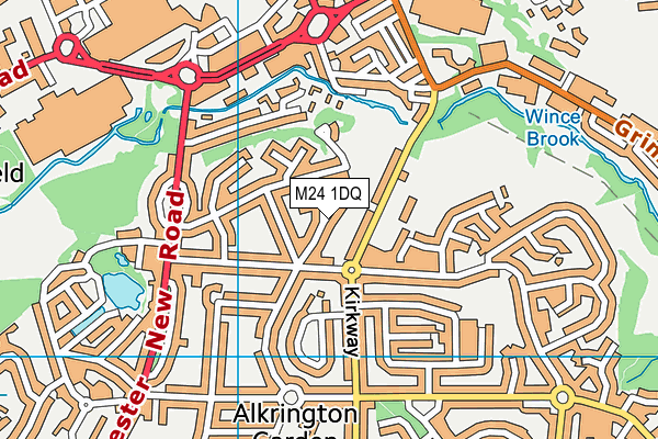 M24 1DQ map - OS VectorMap District (Ordnance Survey)