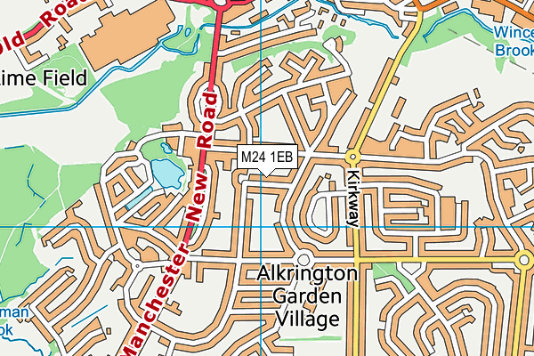 M24 1EB map - OS VectorMap District (Ordnance Survey)