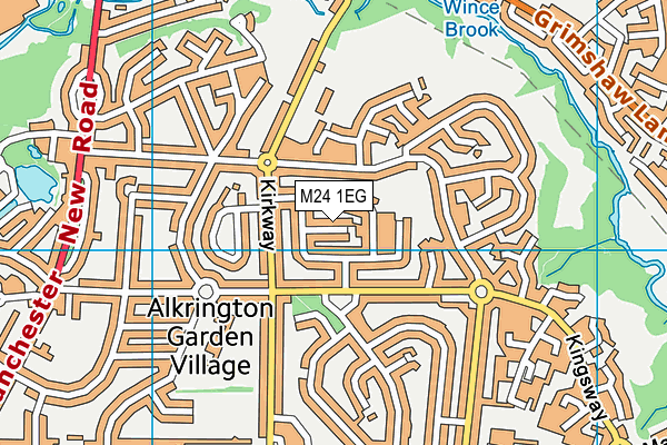 M24 1EG map - OS VectorMap District (Ordnance Survey)