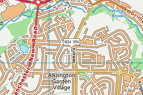 M24 1EN map - OS VectorMap District (Ordnance Survey)