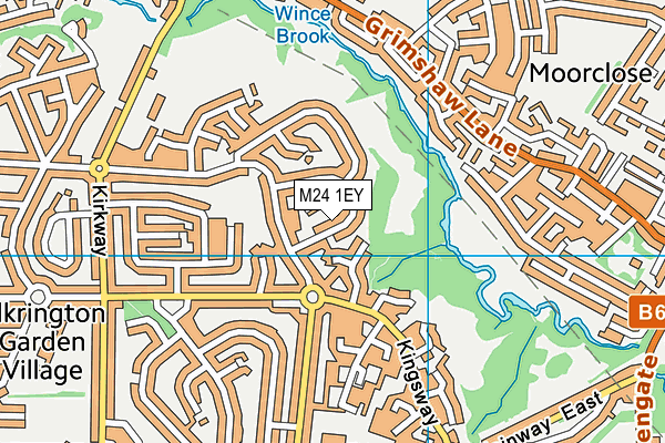 M24 1EY map - OS VectorMap District (Ordnance Survey)