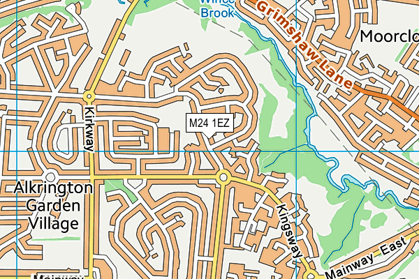 M24 1EZ map - OS VectorMap District (Ordnance Survey)