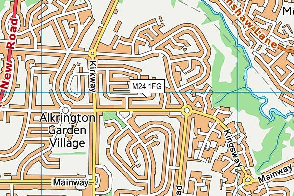 M24 1FG map - OS VectorMap District (Ordnance Survey)